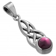 Celtic Knot Pendant w Garnet, p458